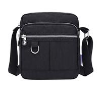 Sac à main décontracté en nylon Sac à main Sac à bandoulière étanche Sac à main pour femme Carnaval Sacs à lancer, Noir , Taille unique