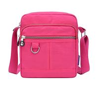 Sac à main décontracté en nylon Sac à main Sac à bandoulière étanche Sac à main pour femme Carnaval Sacs à lancer, Rose, Taille unique