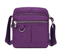 Sac à main décontracté en nylon Sac à main Sac à bandoulière étanche Sac à main pour femme Carnaval Sacs à lancer, lilas, Taille unique