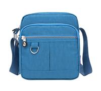 Sac à main décontracté en nylon Sac à main Sac à bandoulière étanche Sac à main pour femme Carnaval Sacs à lancer, bleu, Taille unique