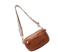 Sac à main décontracté pour femme - Sac à bandoulière simple en cuir synthétique - Style coréen - Pour le travail, marron clair, One Size
