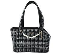 Sac à Main d'épaule de Luxe for Animaux de Compagnie, Porte-Chien Portable for Chiot Yorkshire Chihuahua, Voyage en Plein air(Black)