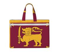 Sac à main drapeau du Sri Lanka 26 x 38,1 cm, 2 poches zippées, grande capacité pour dossiers - Idéal pour le travail et les voyages, Stu