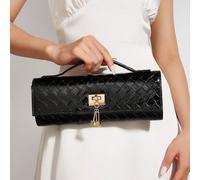 Sac à main effet croco brillant, nouveau sac de soirée de luxe pour femme, sac de soirée élégant et long avec pendentif en métal, convient pour être assorti à des robes de soirée glamour, idéal pour l