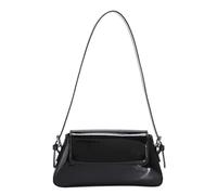 Sac à main élégant et polyvalent en cuir synthétique pour femme - Sac à main à bandoulière tendance pour un usage quotidien, le travail, les trajets, le shopping, les voyages, Noir , Taille unique