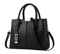 Sac à main élégant pour femme - Sac fourre-tout avec poignée - Sac fourre-tout décontracté pour l'école et le travail en plein air, Noir , One Size