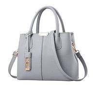 Sac à main élégant pour femme - Sac fourre-tout avec poignée - Sac fourre-tout décontracté pour l'école et le travail en plein air, gris, One Size
