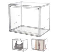 Sac à main en acrylique avec porte - 27 x 18 x 22 cm - Présentoir pour figurines et modèles de collection - Étagère de rangement transparente pour décoration d'intérieur