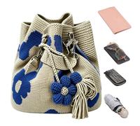 Sac à main en crochet à fleurs | Sac à main élégant bohème | Sac à main en tricot floral | Sac à main bohème pour femme, mère, épouse, voyageur, bord de mer, piscine, shopping, pique-nique, concert, vacances