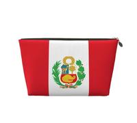 Sac à main en cuir avec motif drapeau du Pérou pour femme, sac à main portable, grande capacité, sac de voyage, sac de rangement, doré, Taille unique