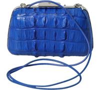 Sac à main en cuir Balenciaga Electric Blue Crocodile