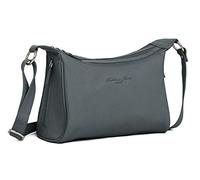 Sac à main en cuir nappa véritable fait à la main pour femme, gris, Medium