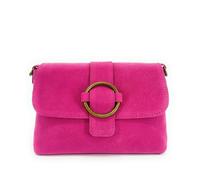 Sac à main en cuir nubuck VERONE SUEDE Rose fuchsia