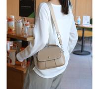 Sac à main en cuir pour femme (abricot), en cuir de vachette véritable, style polyvalent, texture avancée,