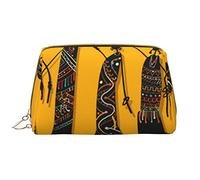 Sac à main en cuir pour femme avec piano, violon, notes de musique, sac à main, sac à main mignon, trousse de toilette de voyage, trousse de maquillage, Culture africaine créative, Taille unique