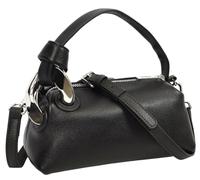 Sac à main en cuir pour femme Style décontracté A261 | Matériel argenté, fermeture éclair, bandoulière amovible, plusieurs options de couleur, poignée supérieure