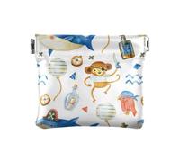 Sac à main en cuir PU avec motif pirate blanc - Accessoires de voyage uniques pour femme, Cartoon White Pirate Kingdom, 1 size