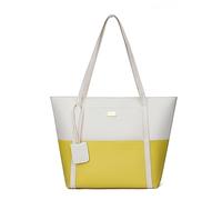 Sac à main en cuir souple pour femmes, fourre-tout souple, sac à bandoulière de grande capacité, sac à bandoulière pour nouvel an Main Western Pour Femmes Avec Ensemble De (Yellow, One Size)