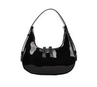 Sac à main en cuir synthétique avec fermeture éclair et poignée sur le dessus pour femme, vacances et utilisation décontractée, Noir , Taille unique