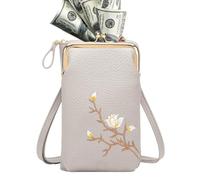 Sac à main en cuir synthétique brodé pour femme, portefeuille compact et élégant, organiseur à bandoulière, compagnon de voyage, course à pied, sac à main d'été, sac à main de gym, randonnée, solution