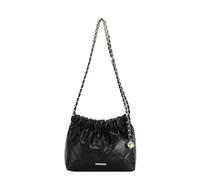 Sac à main en cuir synthétique pour femme avec double chaîne et poignée sur | Sac à main, bandoulière en cuir synthétique, double chaîne, fermeture magnétique, cordon de serrage doux