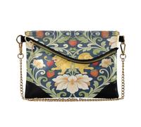 Sac à main en cuir synthétique pour femme, pochette de soirée élégante pour mariage, William Morris, rouge fraise, lion, carteras de mano para mujer