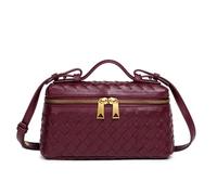Sac à main en cuir synthétique tissé à la main, sac à bandoulière simple avec texture tissée, fermeture éclair dorée, design rétro texturé à trois usages, pour les trajets quotidiens, les fêtes, le