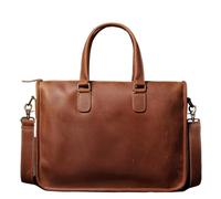 Sac à Main en Cuir Vintage for Hommes, Mallette de Direction, Sac bandoulière Vache, Sacs for Ordinateur Portable d'affaires pour Le Bureau et Les Voyages d'affaires