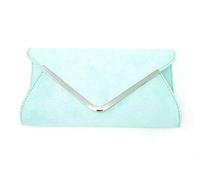 Sac à main en daim uni pour femme - Pour mariage, fête, bal de fin d'année, soirée, vert menthe, Medium