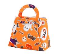 Sac à main en feutre en forme de citrouille de grande capacité pour enfants, rangement de bonbons et décoration d'événement, essentiel pour les réunions de famille, E, One Size