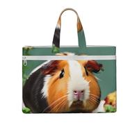 Sac à main en forme de cochon d'Inde - 26 x 38 cm - 2 poches zippées - Capacité généreuse pour les dossiers - Idéal pour le travail et les voyages