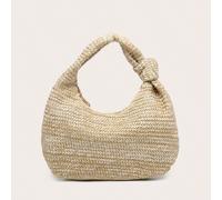 Sac à main en forme de croissant de lune de couleur unie, polyvalent et , avec une seule poignée nouée, convenant pour le porter sous le bras et pour les voyages. UnicolorePolyuréthane
