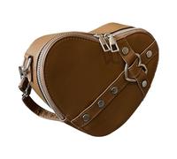 Sac à Main en Forme de Cœur à Rivets, Sac Portable à la Mode en Forme de Cœur à Rivets pour Femme pour la Vie Quotidienne (Taille Unique) (Taille Unique) (Taille Unique)