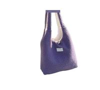 Sac à main en forme de gilet for femmes, sac bandoulière réversible peluche for dames, tissu chaud, fourre-tout d'hiver for livres filles, mignon fourrure Pour Femmes(Purple with Milk)