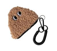 Sac à main en peluche douce avec fermetures éclair et lanière - Idéal pour le shopping et l'organisation de petits articles, marron clair