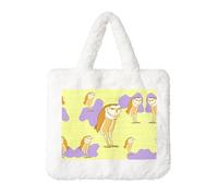 Sac à main en peluche hibou debout pour femme - Parfait pour les clés, le rouge à lèvres et plus encore - Cadeau idéal pour Noël, la Saint-Valentin