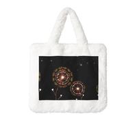 Sac à main en peluche motif pissenlit étoilé pour femme - Parfait pour les clés, le rouge à lèvres et plus encore - Cadeau idéal pour Noël, la Saint-Valentin