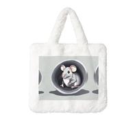 Sac à main en peluche Mouse in the Hole : sac à bandoulière moelleux pour femme - Automne/hiver, sac à bandoulière, porte-monnaie