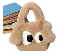 Sac à main en peluche pour femme, sac à main en peluche | Porte-monnaie familial, sac à bandoulière, accessoires de porte-monnaie | Sac à bandoulière pour femme avec motif de chien à grands yeux, sac