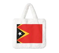 Sac à main en peluche République démocratique du Timor-Leste - Parfait pour l'automne et l'hiver, idéal comme porte-monnaie, cadeau idéal pour Noël et la Saint-Valentin