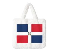 Sac à main en peluche République dominicaine - Parfait pour l'automne et l'hiver, idéal comme pochette pour pièces de monnaie, cadeau idéal pour Noël et la Saint-Valentin