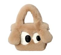 Sac à Main en Peluche | Sac à bandoulière | Sacs Moelleux Chiot avec de Grands Yeux | à Main léger et Velu pour Les Femmes, Les Filles et la Mode d'hiver.