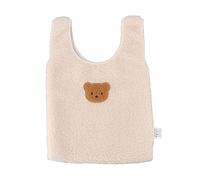 Sac à Main en Polaire avec Motif Ours, Poignée Moyenne, Sac de Rangement Confortable pour Voyages, Beige