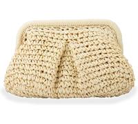 Sac à Main en Raphia Pochette Paille Femme Crochet Bandoulière