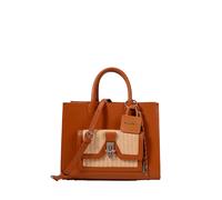 Sac Ã main en synthÃ©tique lisse et paille femme Chabrand Lena Marron TU