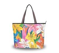 Sac à main en tissu de soie avec fermeture éclair pour femme, sac à main d'été pour femme, pour bal, fiançailles, cocktail, fête, mariage (lys coloré) L
