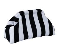 Sac à main en tricot avec blocs de couleur pour femme | Embrayage boule bouillie avec fermeture de verrouillage de baiser décontractée en crochet tissé pour sorties J, noir/blanc, Consulte la