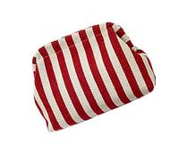 Sac à main en tricot doux pour femmes et filles - Couleurs contrastées - Sac à main à tricoter - Trousse de maquillage de voyage - Pochette en tricot doux, Rouge