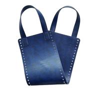 Sac à main en tricot et crochet - Accessoires de couture - Bas en polyuréthane - Poignées pour la fabrication de sacs de crochet - Pièces artisanales - Cadeau fait à la main avec, Bleu roi rétro, One
