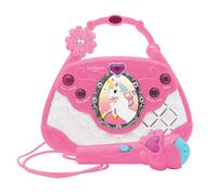 Lexibook – Sac à main enceinte musicale Licorne – avec micro, changement de voix, prise MP3 – Rose